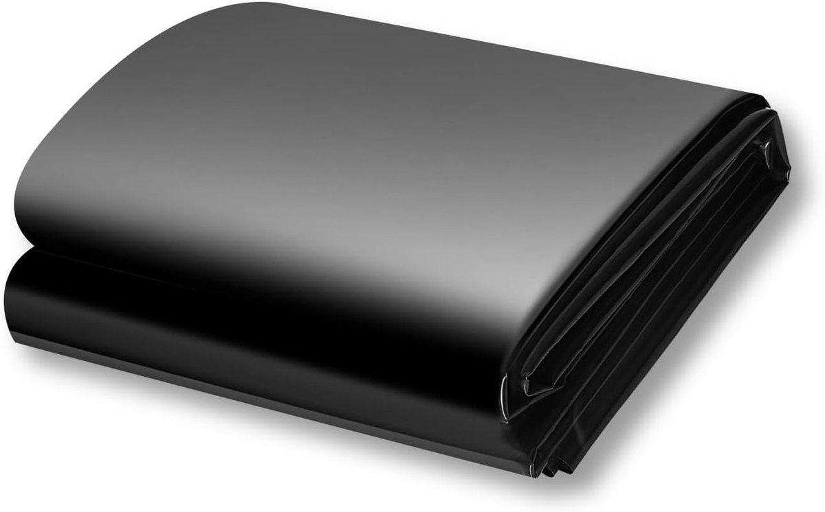 Schwarze Hdpe-teichfolie, Strapazierfähig Für Gärten, Blumenbeete, Gewächshäuser Und Entwässerung (2 M X 2 M)