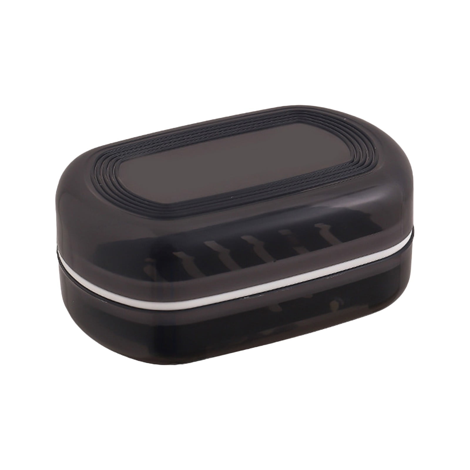 Schwarze, Tragbare Seifenschalen Mit Deckel, Geeignet Für Reisen, Dusche Und Badezimmer, Auslaufsicher, 2er-pack.