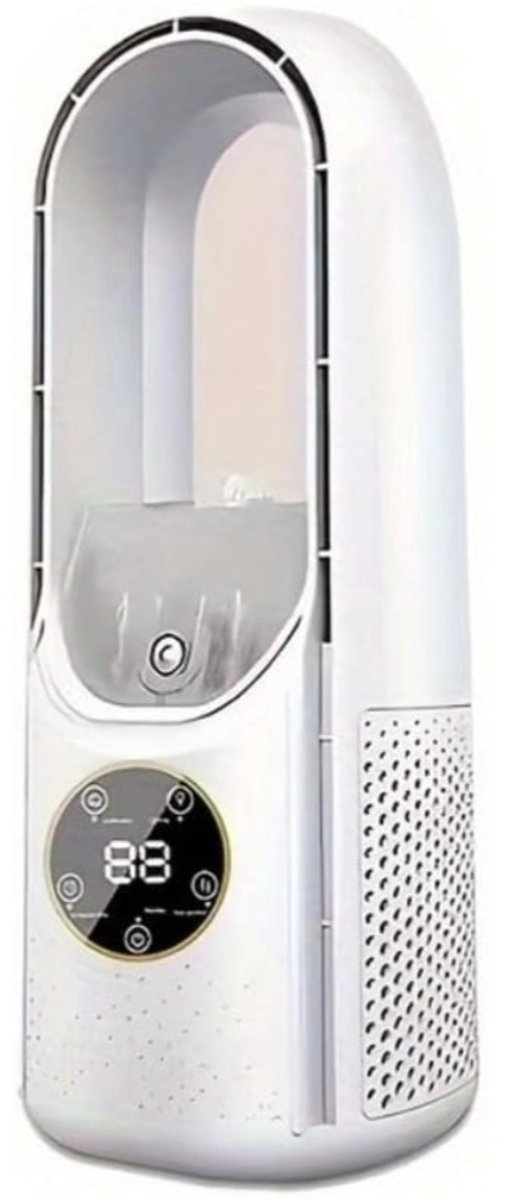 Mobiler Luftkühler – Turmventilator – Rotorblattloser Ventilator – Energieeffizienter Luftkühler – Rotorblattloser Tischventilator Mit Led-beleuchtung – Eingebaut