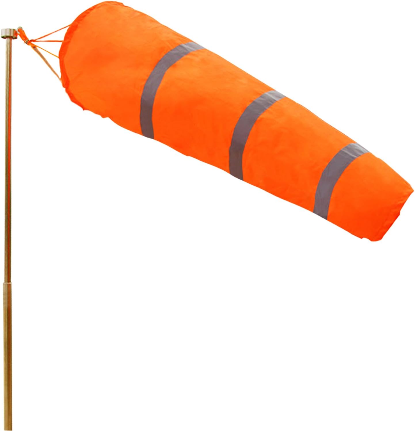 Windfahnen-messbeutel Aus Reißfestem Polyester Mit Reflektierendem Band Für Den Außenbereich, Flughafen, Bauernhof, Orange, 80 Cm