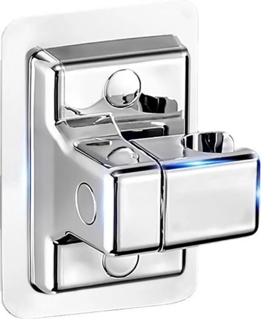Duschkopfhalterung Ohne Bohren – Selbstklebende Duschkopfhalterung – Universelle Handbrausekopfhalterung – Silber