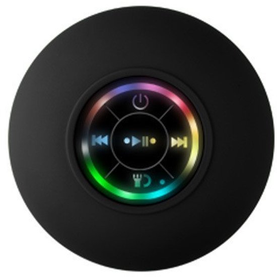 2er-pack Bluetooth-duschlautsprecher Mit Led, Mikrofon, Saugnapf, Ipx4-wasserbeständig, Für Dusche, Reisen Und Pool, Schwarz