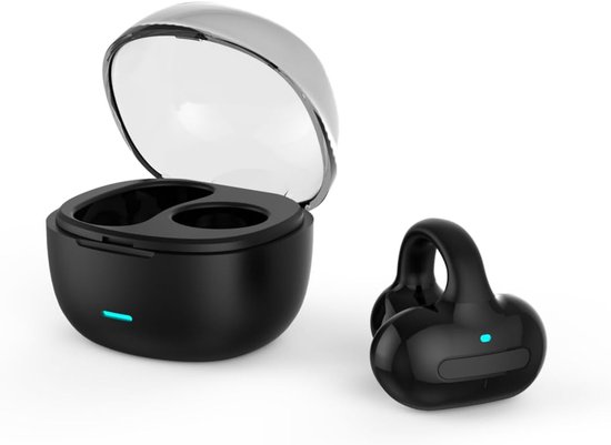 Kabelloser Bluetooth-kopfhörer Mit Clip V5.3, 70 Mah, Offenes Ohrbügel-headset Mit 16 Stunden Akkulaufzeit Für Laufen, Training Und Radfahren (schwarz)