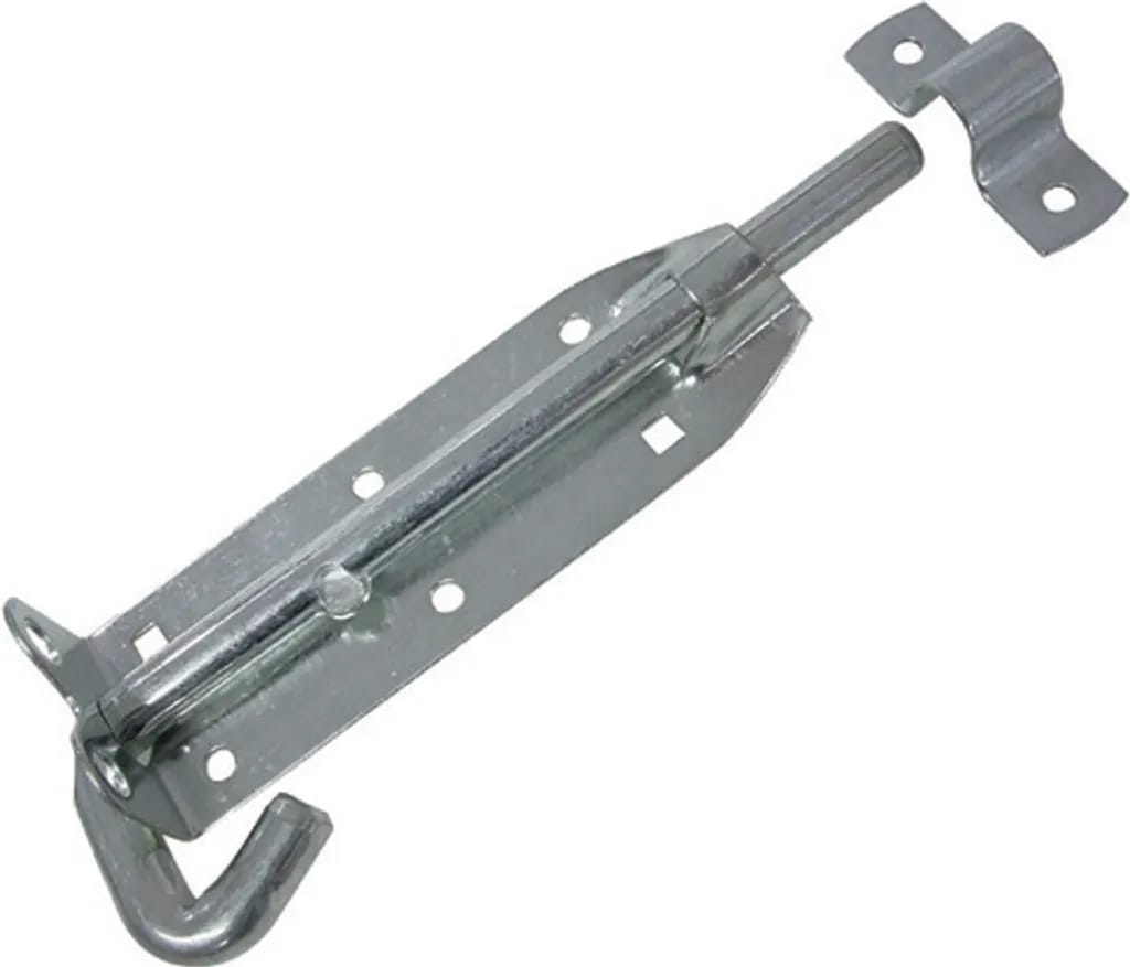 Zwei 100 Mm Große Metalltürriegel Zur Sicherung Von Möbeln, Türen Und Fenstern.