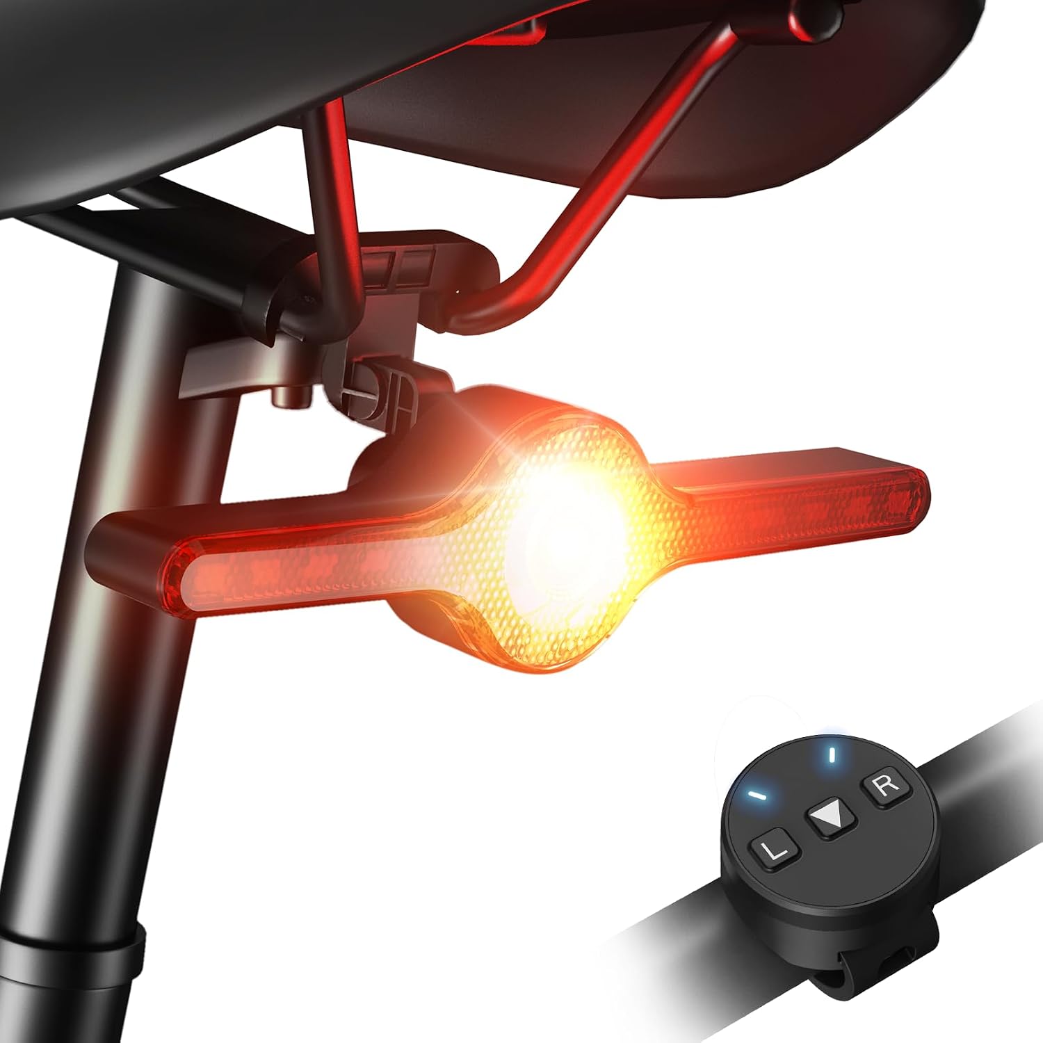 400-mah-fahrradrücklicht – 270°-sichtbarkeit Mit Blinklicht Und Fernbedienung – Bremslichterkennung – Usb-c-anschluss – 7 Modi – Wasserdicht