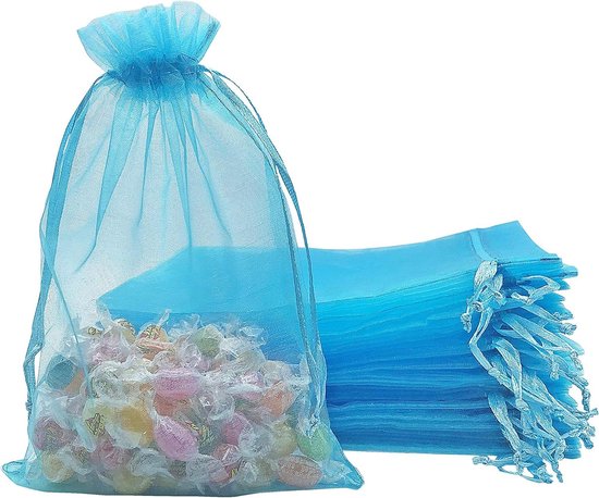 Obstschutzbeutel – 50er-pack – Mit Kordelzug – Organza-gartennetze – Süßigkeitenbeutel – 15 X 20 Cm