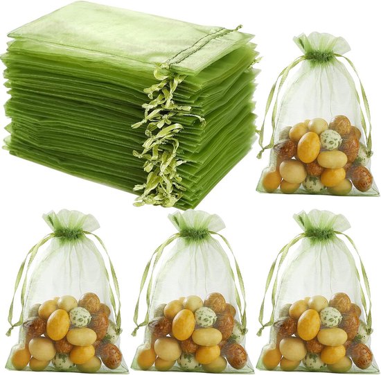 Obstschutzbeutel – 50er-pack – Organzabeutel Mit Kordelzug Für Gemüse Und Süßigkeiten – 20 X 30 Cm