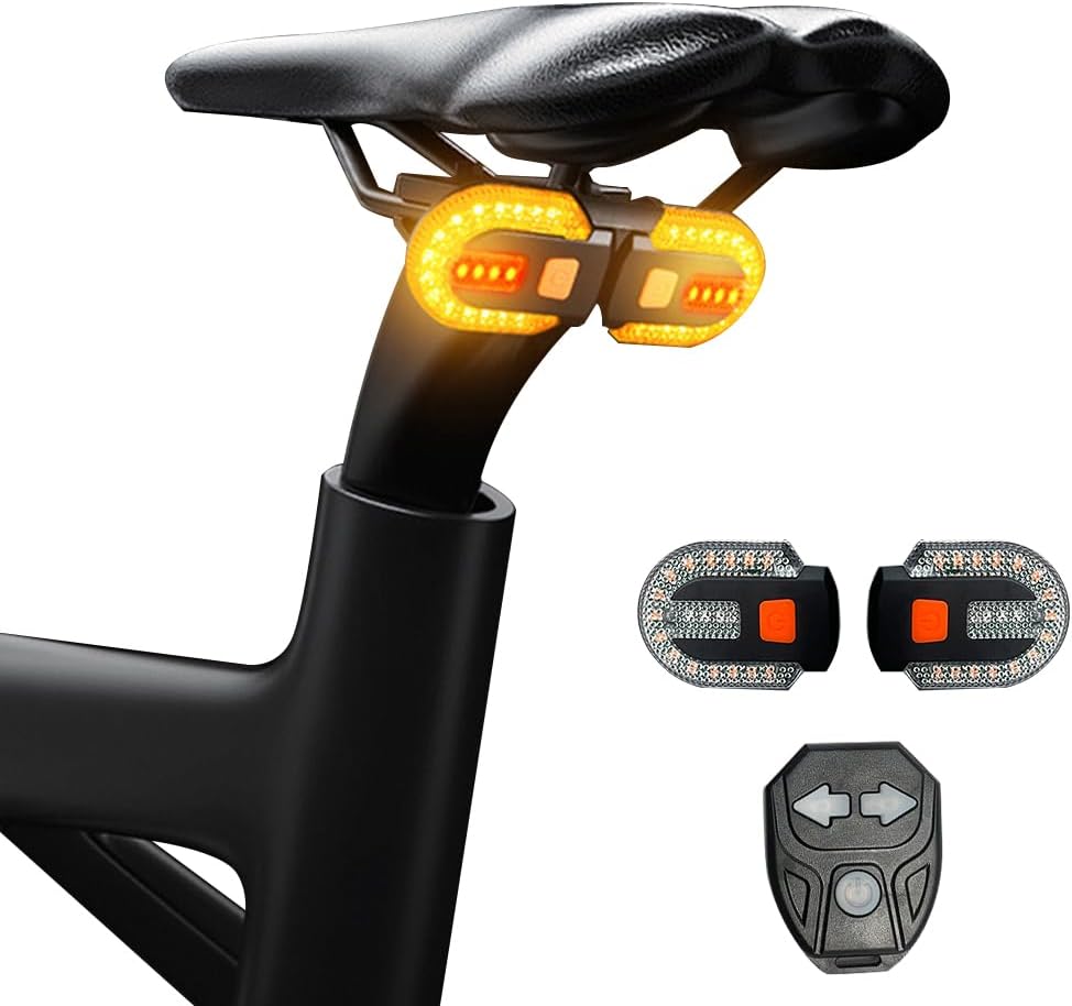 Fahrradblinker Vorne Und Hinten – Ipx5 Wasserdicht – Kabellose Fernbedienung – Usb-aufladbar – Für Mountainbike, Fahrrad Und Roller