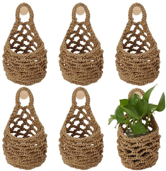 Wandpflanzgefäße – Hängepflanzen – Ideal Für Sukkulenten Und Kräuter – Baumwolle – Innendekoration – Für Garten Und Balkon – Geeignet Für...