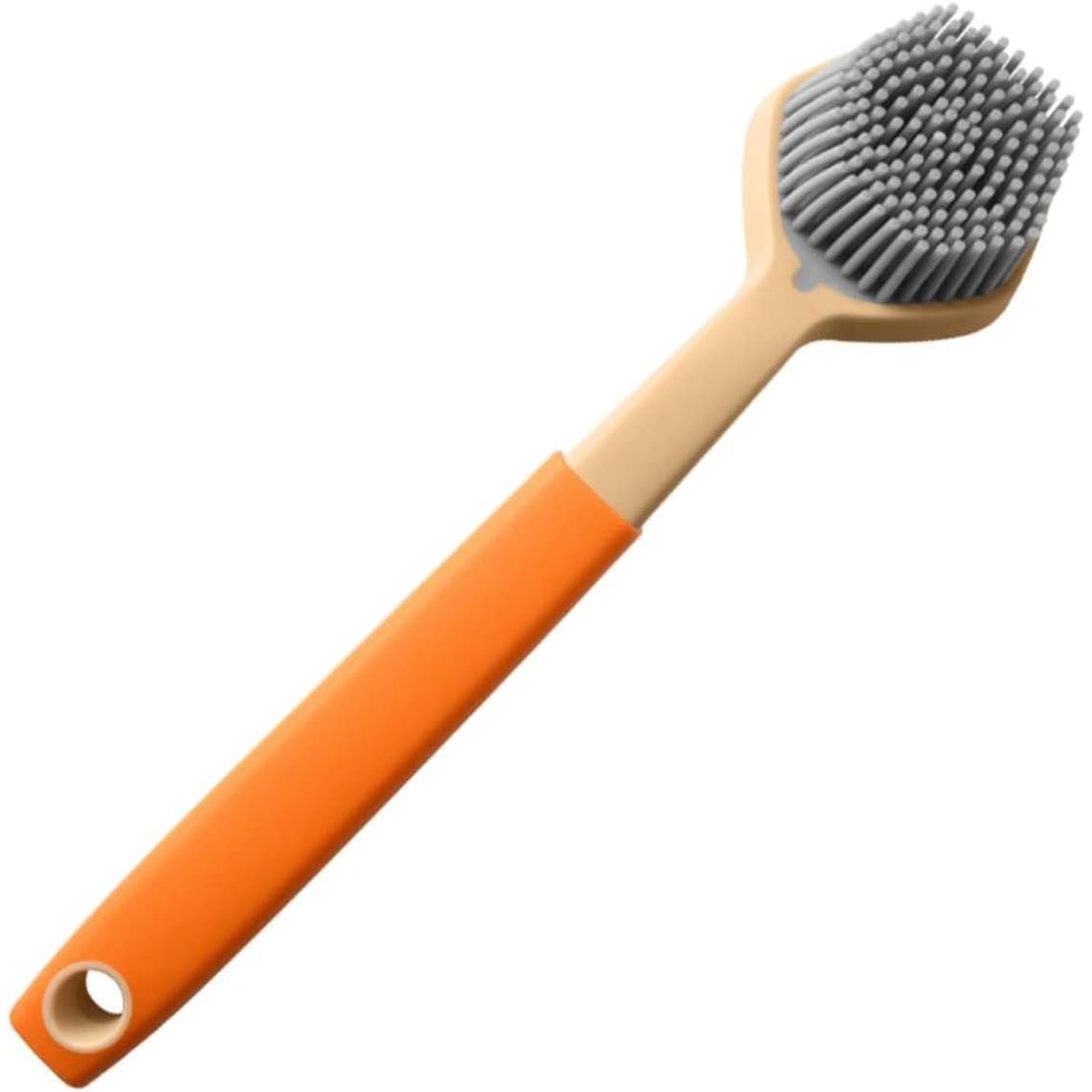 Silikon-spülbürste Mit Griff, Küchenreinigungsbürste, Geschirrbürste, Spülbeckenbürste, Topf- Und Pfannenreinigungsbürste - Orange