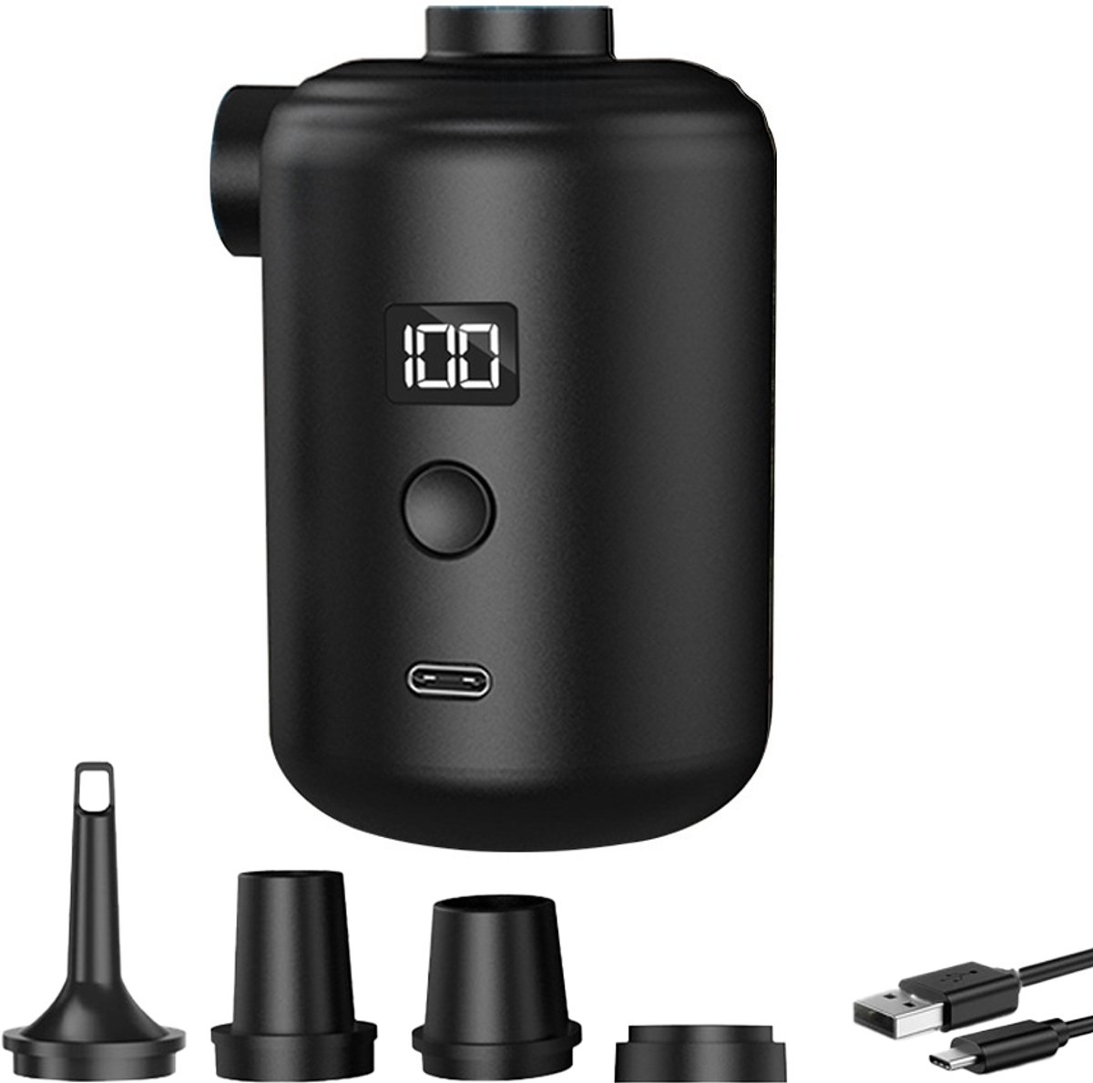 Tragbare Elektrische Pumpe, Präzise Digitale Leistungsanzeige, Tragbare Outdoor-camping-luftpumpe, Luftkissen Mit Doppelfunktion