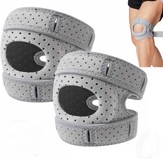 Professionelle Orthopädische Kniebandagen (1 Paar, Grau), Verstellbarer Knieschutz Für Läufer.