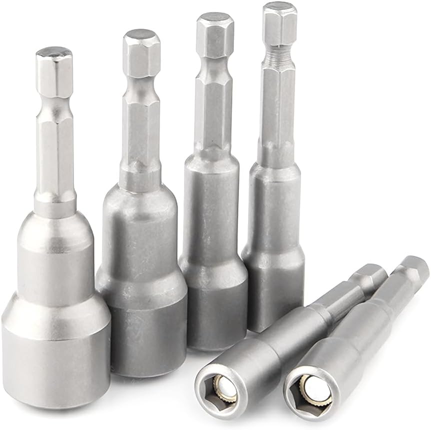 6-teiliges Set Magnetischer Sechskantschlüssel – 1/4-zoll-schnellspannset Mit Sechskantschaft – 6/8/10/12/14/17 Mm Sechskantantriebsschrauben