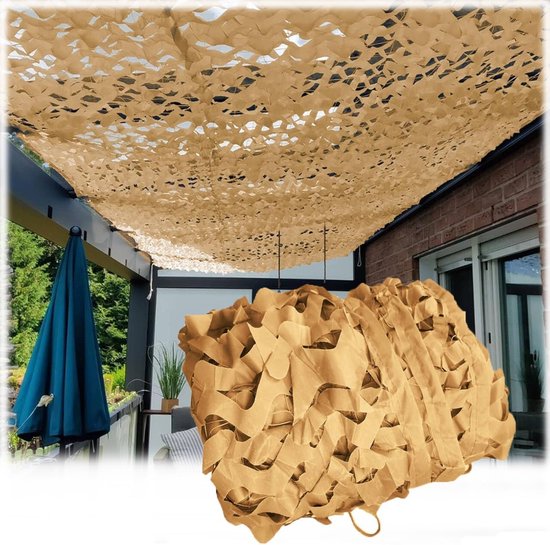 Sonnenschutznetz In Tarnfarben – 500 X 400 Cm – Tarnnetz – Gartennetz – Sonnenschutznetz In Tarnfarben – Schattierungstuch – Tarnnetz – Für Den Außenbereich