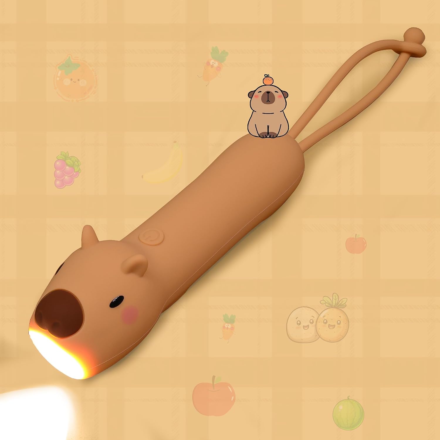 Silikon-capybara-taschenlampe, Wiederaufladbare Hängelampe, Geeignet Für Camping, Nachtspaziergänge Und Den Familiengebrauch, Tragbare Taschenlampe Mit Tiermotiv.