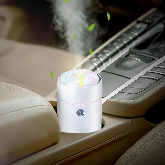 Auto-lufterfrischer Mit Diffusorfunktion, Tragbarer Luftbefeuchter Für Kleinwagen, Aromaöl-diffusor, Geeignet Für Schlafzimmer, Büro, Zuhause (weiß)