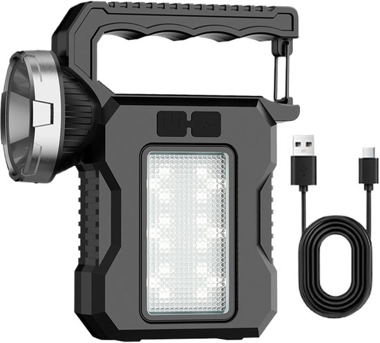 Solarbetriebene Taschenlampe, Wiederaufladbar, Leistungsstark, Vielseitig Einsetzbar, Ideal Für Camping, Wandern, Reisen Und Erkundungstouren