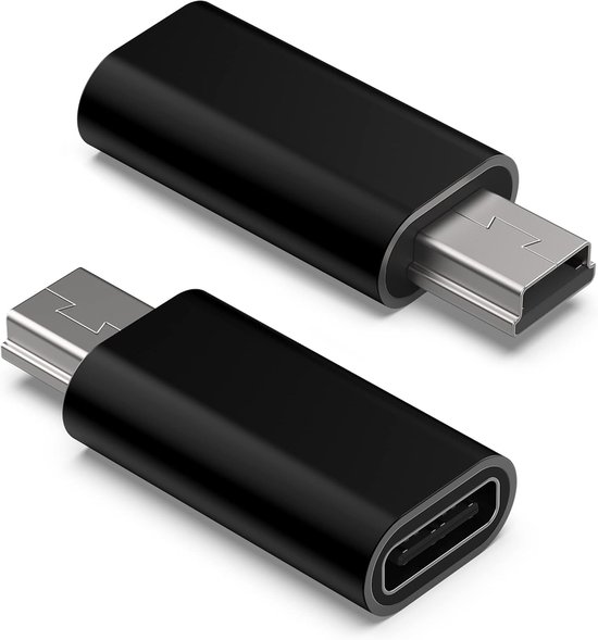 Usb-c-auf-mini-usb-adapter (usb-c-buchse Auf Mini-usb-2.0-stecker) – Konverteranschluss Zum Laden Und Übertragen Von Daten. Für Gopro Hero 3+, Dashcam, Kamera (2er-pack).