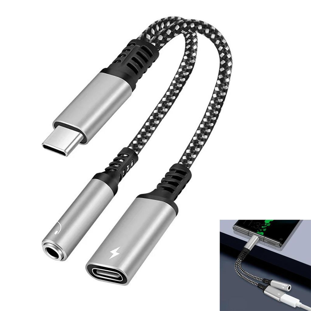 2-in-1 60w Schnelllade-usb-c-audioadapter