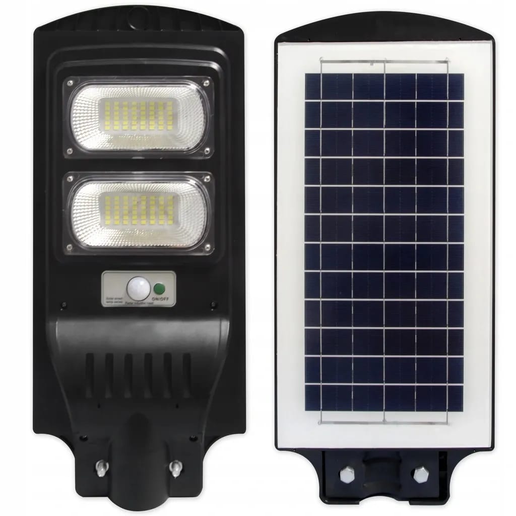 Led-solar-gartenleuchte, 2000 Lumen, Mit Bewegungsmelder, Schwarz