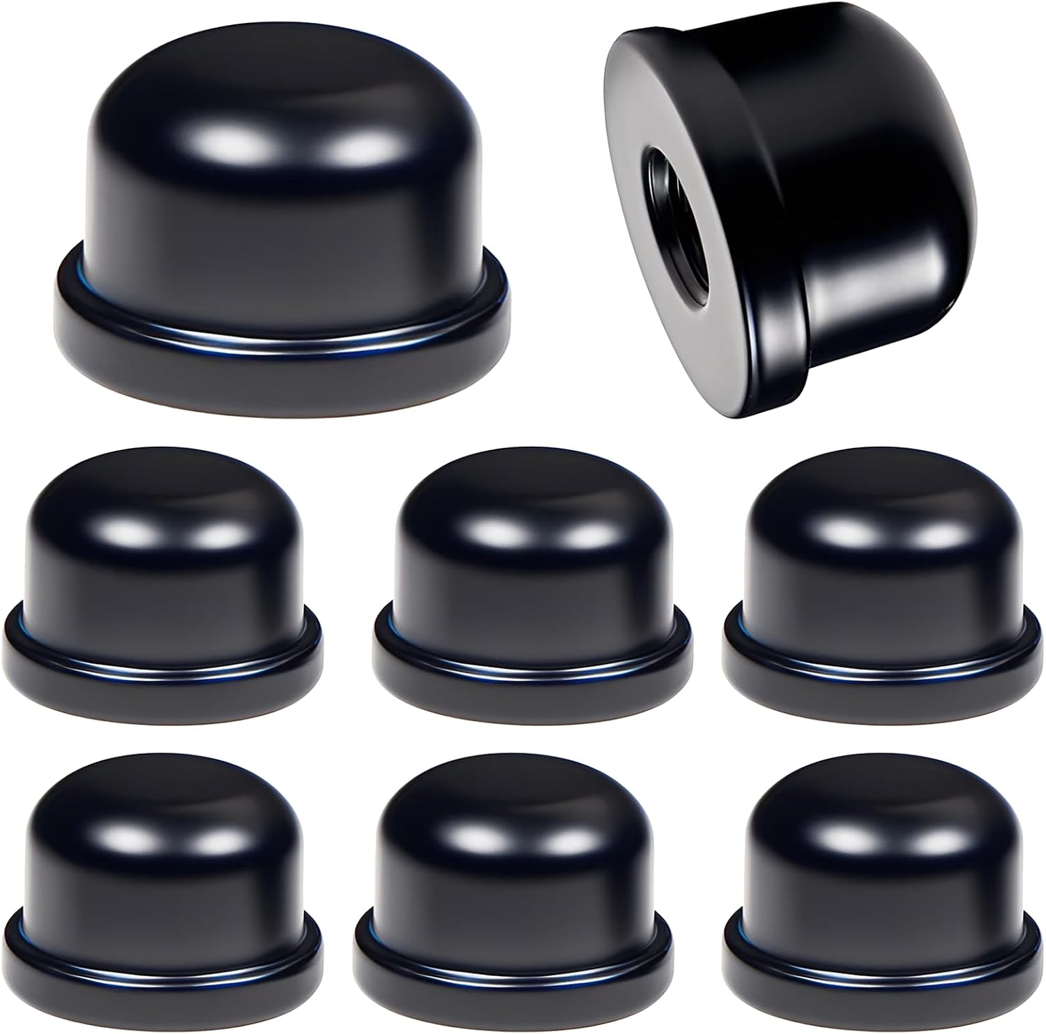 Schwarze Lampenknöpfe – 1/4‑27 Gewinde – 1/2 Zoll Lampenschirmmuttern – Lampenschirmkappen – 10 Stück Metall-abschlussknöpfe Mit 1/4‑27 Innengewinde – 1/2 Zoll – 10 Stück