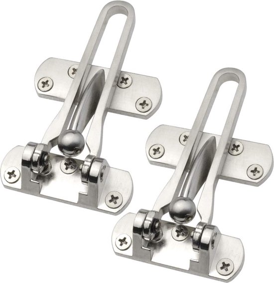 Kindersichere Türschlösser Für Drehtüren – 2er-packung – Verstärkte, Dicke Aluminium-türschlösser – Silber