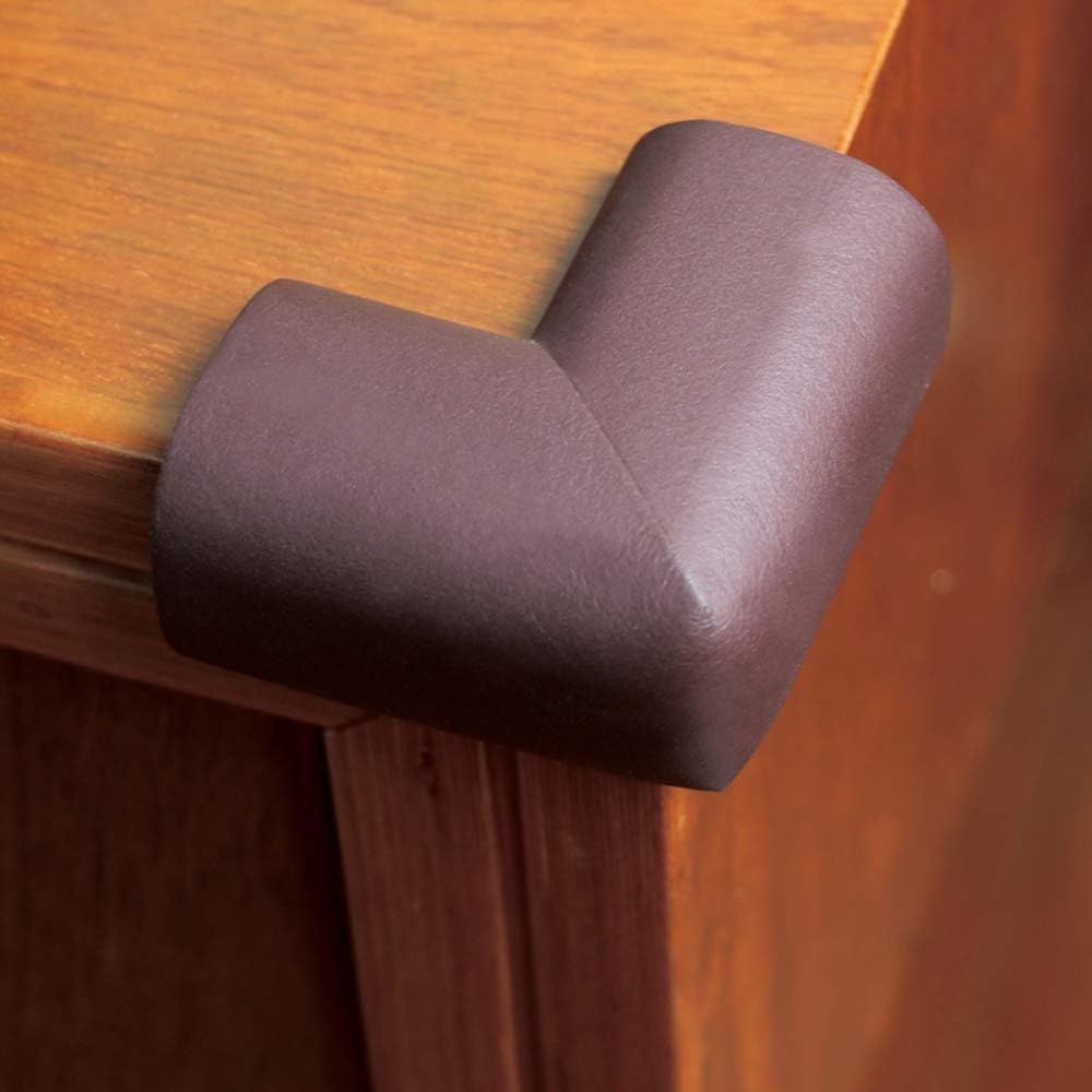 Eckenschoner Für Babys (4 Große Ecken), Robuste Eckenschoner Aus Weichem Gummischaum Für Möbel, Kaffeebraun