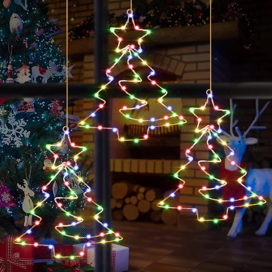 Sternenförmige Lichterkette Für Fenster – Weihnachtslichterkette – 55 Leds – 8 Beleuchtungsmodi – Batteriebetrieben, Kabellos – Fernbedienung – Wasserdicht