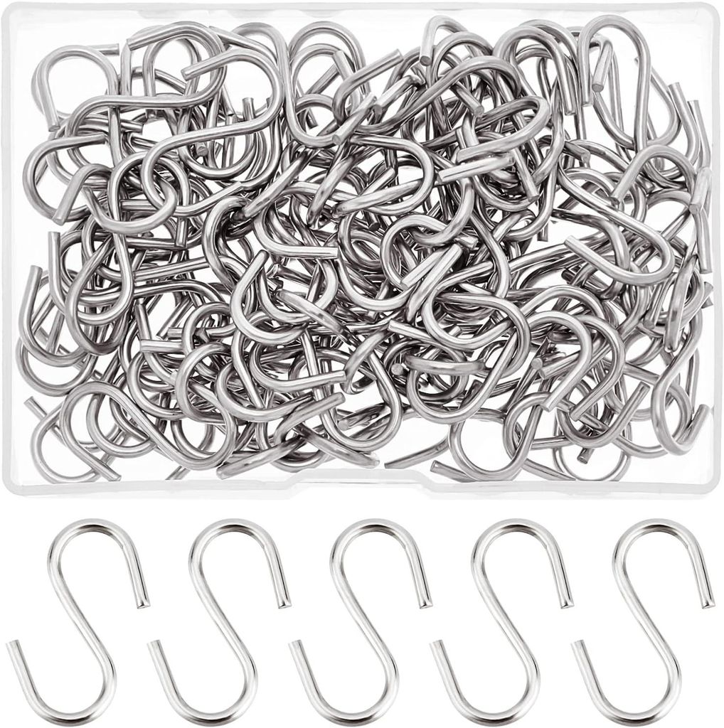Edelstahlhaken In S-form Dienen Zum Aufhängen Von Kleinen Gegenständen, Schlüsseln, Schmuck Und Leichten Taschen.