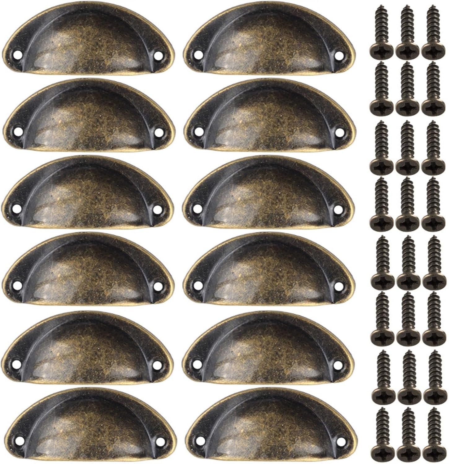 12-teiliges Set Vintage-küchenschrankgriffe (82 Mm), Möbeltürknöpfe Mit Schrauben Für Schubladen Und Kleiderschränke