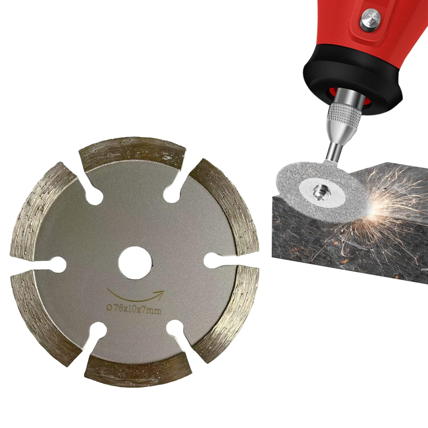 76-mm-diamanttrennscheibe, Geeignet Für Harte Keramikfliesen Und Hartgestein.