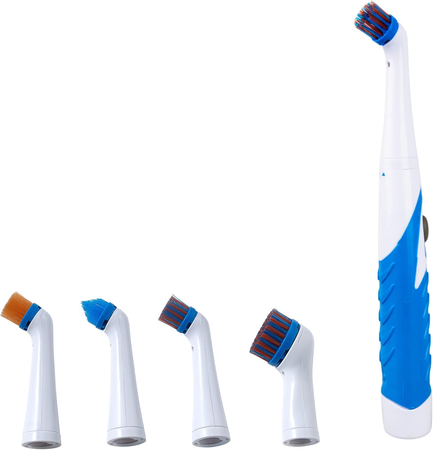 Elektrische Reinigungsbürste Mit 4-in-1-multibürstenaufsätzen, Kabellos, Für Den Innenbereich, Geeignet Für Bad, Toilette, Küche, Fliesen Und Fugen, Blau