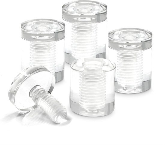 Montage-set – Transparentes Acrylglas – 25 Mm X 25 Mm – Wandmontage – Für Schilder Und Bilder