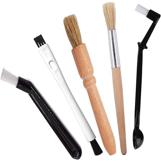 Kaffeemühlenbürste, Espressobürste, Kaffeemaschinen-reinigungsbürste, Barista-kaffeebürsten-set