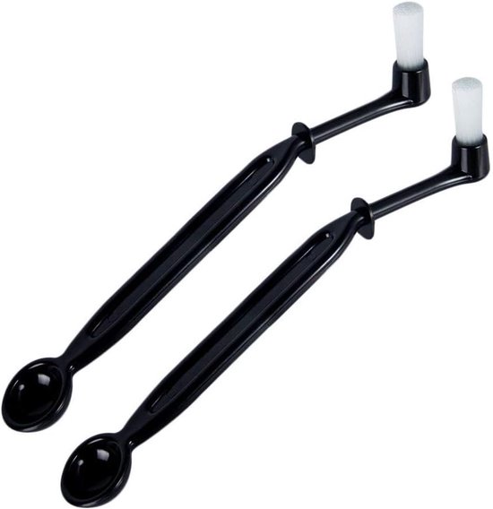 Espressomaschinenbürste – Kaffeemaschinen-reinigungsset – Mit Löffel – 3-in-1-bürste Und -löffel – 21,8 Cm – Schwarz