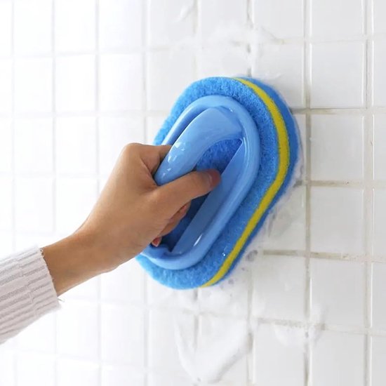 Reinigungsbürsten Für Bad, Küche, Badewanne Und Toilette, Inklusive Duschschwamm Und Ergonomischem Griff Für Eine Einfache Und Effiziente Reinigung (blau).