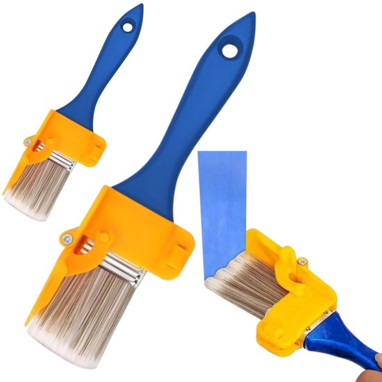 Zweiteilige Blaue Präzisions-latexpinsel 4 X 20 Cm, Diy-werkzeug Zum Streichen Von Wänden, Fenstern Und Decken