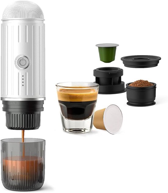 Tragbare Reise-espressomaschine, Usb-c-aufladbar, Selbstheizend, 19 Bar