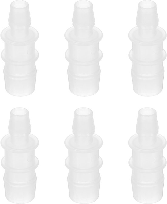 Schlauchverbinder Mit Widerhaken, 6er-pack, 5/8 Zoll Auf 3/8 Zoll Schlauchinnendurchmesser, Anschluss, Kunststoffrohrverbinder/adapter, Für Luft, Wasser, Kraftstoff, Gas, Weiß