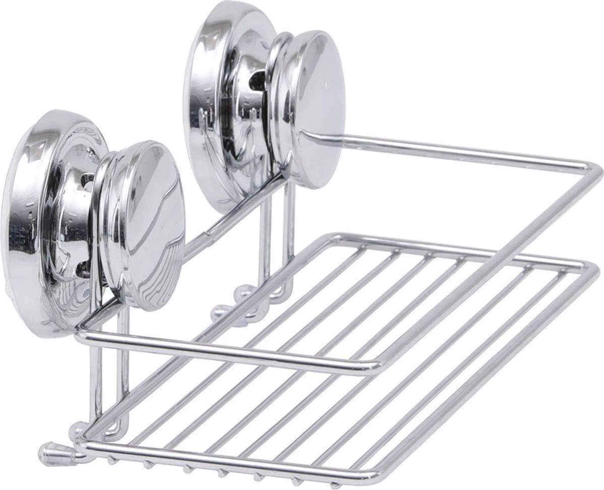 Duschablage Aus Silberfarbenem Metall, 10,5 X 25 X 11 Cm