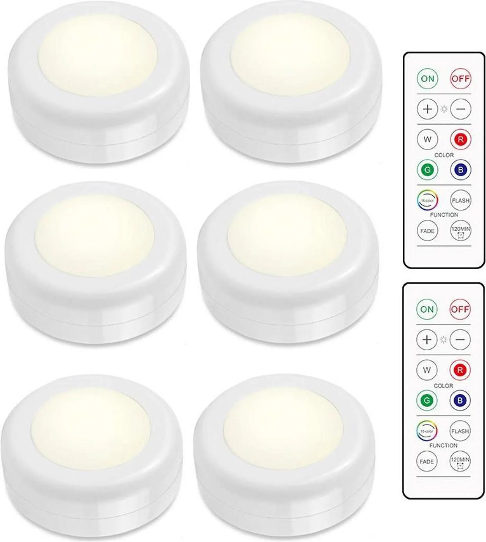 6 Kreative Led-nachtlichter – Ambiente-licht-set Mit Fernbedienung