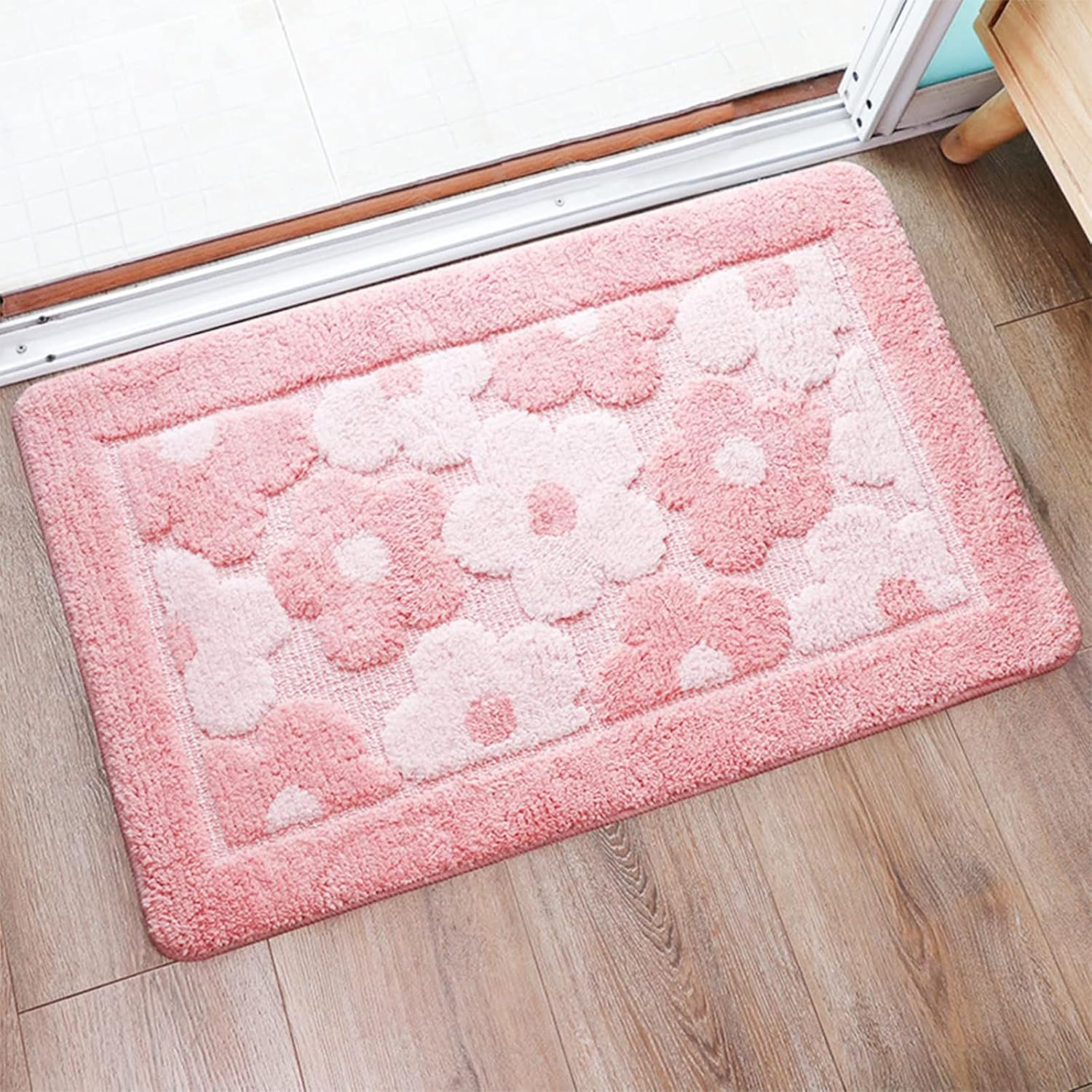 Mikrofaser-badematte Mit Rutschfesten Eigenschaften, Tpr-rückseite, Weicher, Hochfloriger Duschvorleger, Saugfähige Badematte 40 X 60 Cm