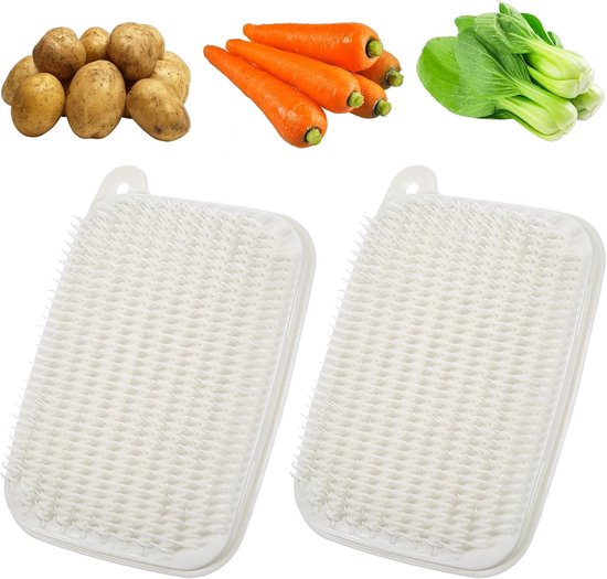 2 Stück 12 Cm Gemüsebürsten Aus Pe-kunststoff Mit Harten Borsten Und Aufhängeloch