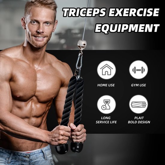 Universelles Trizeps-zuggerät, Robust, Professionell, 68,5 Cm, Griffig Und Rutschfest