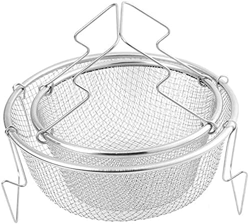 2er-pack Frittierkorb-siebeinsatz Aus Edelstahl – 18/22 Cm