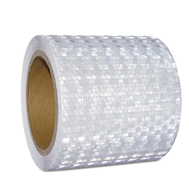 10 Cm X 10 M Weißes Reflexband, Wasserfester, Selbstklebender Reflexstreifen