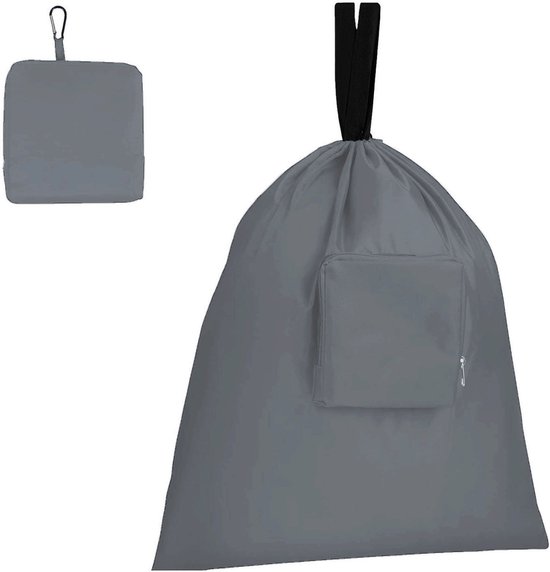 Reise-wäschebeutel – Faltbarer Reise-wäschebeutel – Kleiner, Waschbarer Wäschebeutel – Mit Griff – Geeignet Für Gepäck, Fitnessstudio Und Camping – Schwarz – 63 X 83 Cm