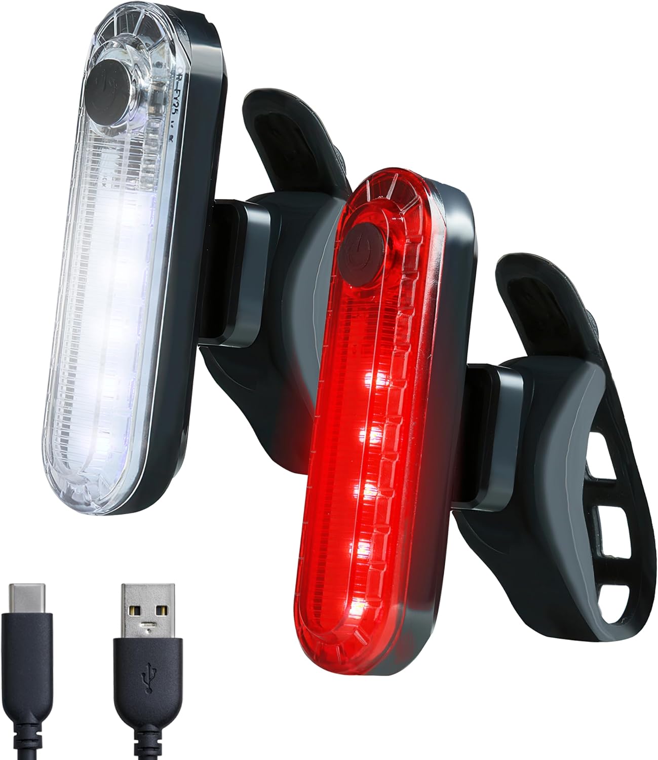 Fahrradbeleuchtung Vorne Und Hinten, Usb-c-aufladbar, 4 Led-beleuchtungsmodi, Wasserdicht, Helles Set Für Helme, Roller Und Mountainbikes