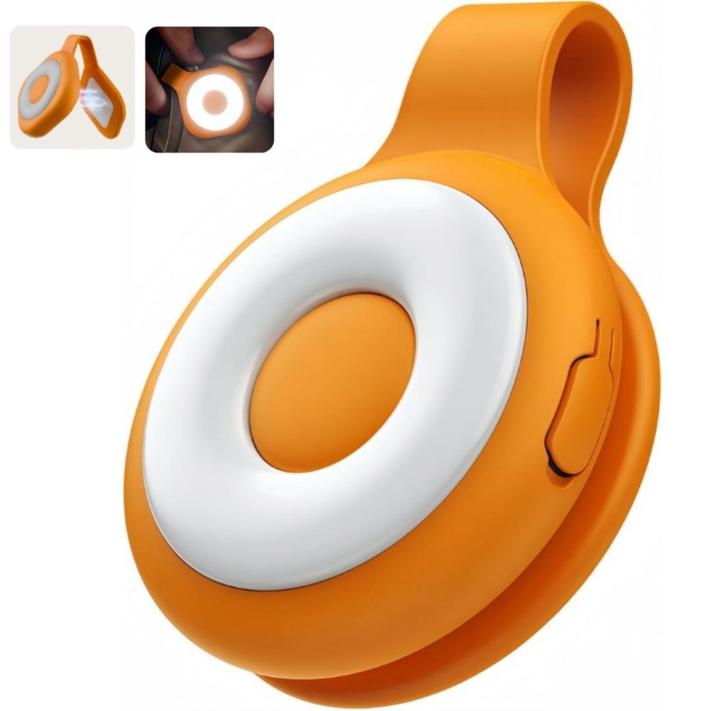 Magnetische Klemmleuchte – Wiederaufladbar, 5-stufig Dimmbar, 4-in-1 Lese- Und Notleuchte – Orange