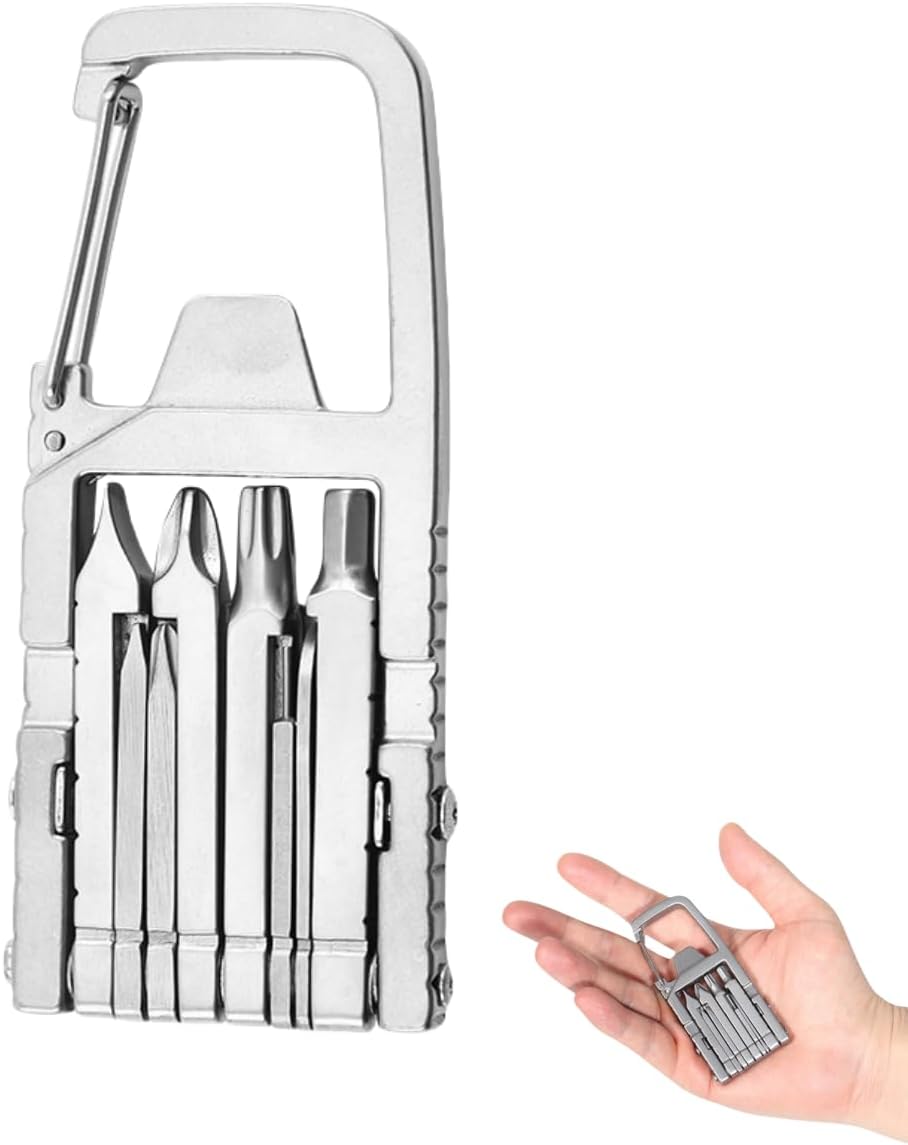 12-in-1 Mini-multitool, Tragbarer Schlüsselanhänger, Mini-werkzeug Mit Kieferbrecher, Nasenpinzette, Öffner Und Handyhalterung – 1 M